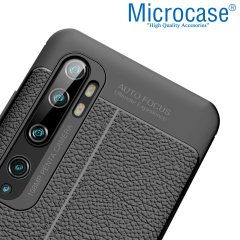 Microcase Xiaomi Mi Note 10 - Mi Note 10 Pro Leather Tpu Silikon Kılıf - Siyah