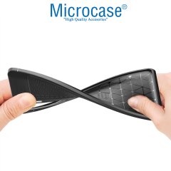 Microcase Xiaomi Mi Note 10 - Mi Note 10 Pro Leather Tpu Silikon Kılıf - Siyah