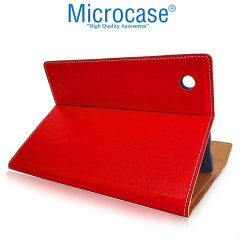 Microcase iPad 7.Nesil 10.2 inch 2019 Sleeve Serisi Mıknatıs Kapaklı Standlı Kılıf - Kırmızı