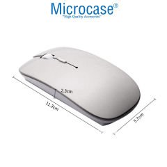 Microcase 2.4 GHz Wireless Kablosuz Slim Klavye ve Mouse Seti + Türkçe Klavye Etiketi - AL2770 Gümüş