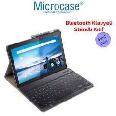 Microcase Lenovo Tab M10 10.1 Tablet TB-X605F TB-X505F Bluetooth Klavyeli Standlı Kılıf - BKK1