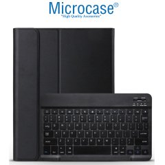 Microcase Lenovo Tab M10 10.1 Tablet TB-X605F TB-X505F Bluetooth Klavyeli Standlı Kılıf - BKK1