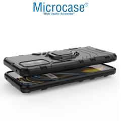 Microcase Realme GT 5G Batman Yüzüklü Armor Kılıf - Siyah