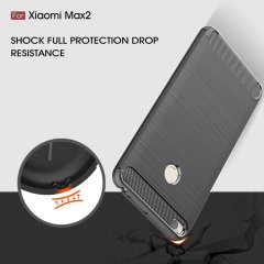 Xiaomi Mi Max 2 Brushed Carbon Fiber Silikon Kılıf