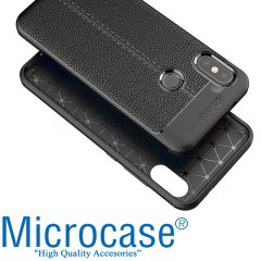Microcase Xiaomi Mi A2 Lite Leather Silikon Kılıf + Ekran Koruma