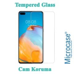 Microcase Huawei P40 Plating Series Soft Silikon Kılıf - Siyah + Tempered Glass Cam Koruma