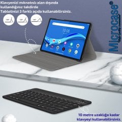 Microcase Lenovo M10 FHD Plus 10.3 inch TB-X606 X606F Bluetooth Klavyeli Standlı Kılıf - BKK1