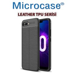 Microcase Huawei Honor 10 Leather Silikon Kılıf + Ekran Koruma