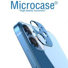 iPhone 12 Kamera Lens Koruma Halkası - Kapalı Tasarım Mavi