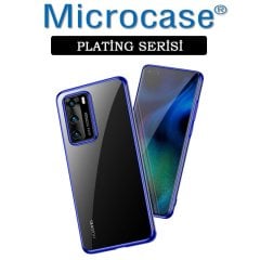Microcase Huawei P40 Plating Series Soft Silikon Kılıf - Mavi