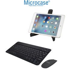 Microcase Lenovo IdeaPad Pro (2025) TB375FC 12.7 inch Tablet için Tablet Çanta + Bluetooth Klavye + Mouse + Tablet Standı Siyah- AL4234