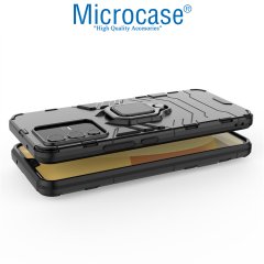 Microcase Vivo V23 5G Batman Serisi Yüzük Standlı Armor Kılıf - Siyah