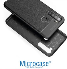 Microcase Xiaomi Redmi Note 8 Leather Tpu Silikon Kılıf - Siyah