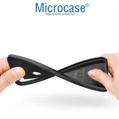 Microcase Xiaomi Redmi Note 8 Leather Tpu Silikon Kılıf - Siyah