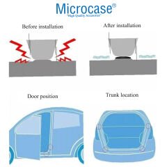 Microcase 10 Adet Oto Conta Kaput Bagaj Kapı Darbe Emici Ses İzalasyon Silikon Pad AL4163
