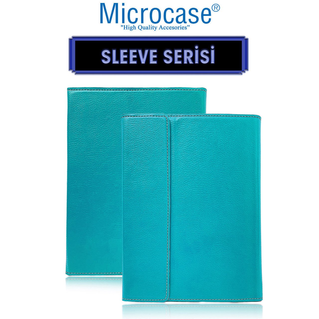 Microcase iPad 8.Nesil 10.2 inch 2020 Sleeve Serisi Mıknatıs Kapaklı Standlı Kılıf - Turkuaz