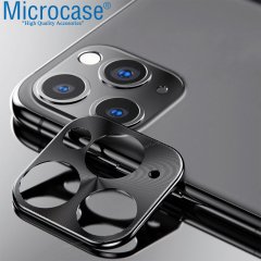 iPhone 12 Pro Kamera Lens Halkası - Kapalı Tasarım Siyah