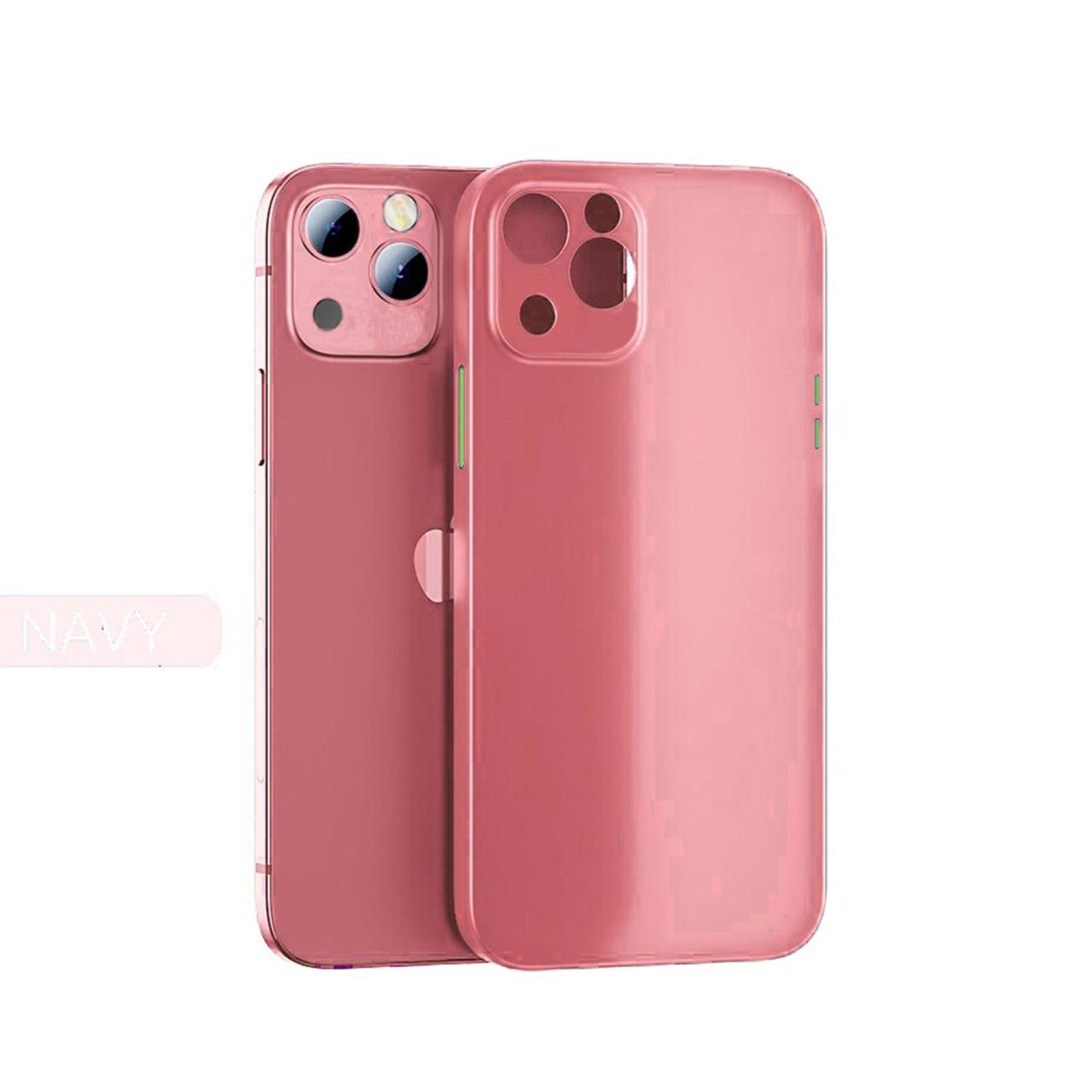Microcase iPhone 13 Ultra İnce Plastik Kılıf - Buzlu Pembe