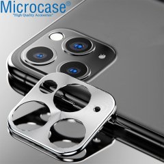 iPhone 12 Pro Kamera Lens Halkası - Kapalı Tasarım Gümüş