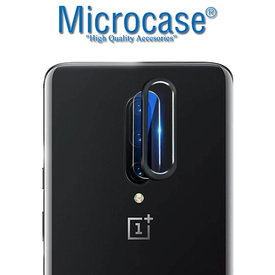 Microcase OnePlus 8 Kamera Lens Koruma Halkası - Açık Tasarım Siyah