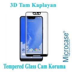 Google Pixel 3 XL 3D Curved Tam Kaplayan Tempered Glass Cam - SYH