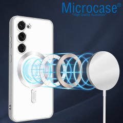 Microcase Samsung Galaxy S23 Plus ile uyumlu MagSafe Şarj Özellikli Manyetik Silikon Kılıf - AL8115