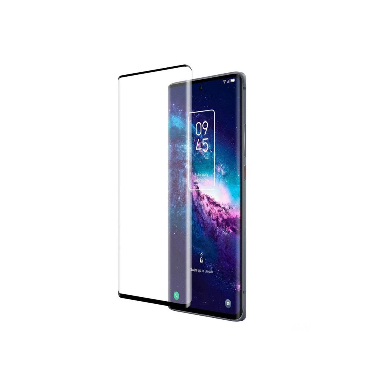 Microcase TCL 20 Pro 5G 3D Curved Tam Kaplayan Cam Koruma - Siyah