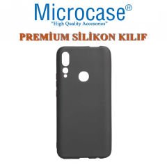 Microcase Huawei Y9 Prime 2019 Premium Matte Silikon Kılıf - Siyah + Tam Kaplayan Çerçeveli Cam