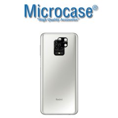 Microcase Xiaomi Redmi Note 9S Kamera Lens Koruma Halkası - Kapalı Tasarım Siyah