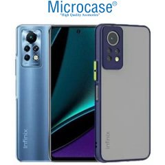 Microcase İnfinix Note 11 Pro London Serisi Darbeye Dayanıklı Kılıf - Buzlu Mavi