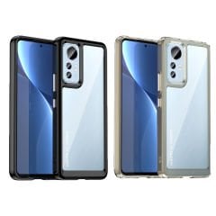 Microcase Xiaomi 12T - 12T Pro Shield Serisi Darbeye Dayanıklı Yarı Esnek Plastik TPU Kılıf - AL8100
