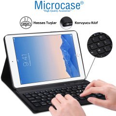 Microcase iPad Air 2 - iPad Pro 9.7 Tablet Bluetooth Klavyeli Standlı Kılıf - BKK1