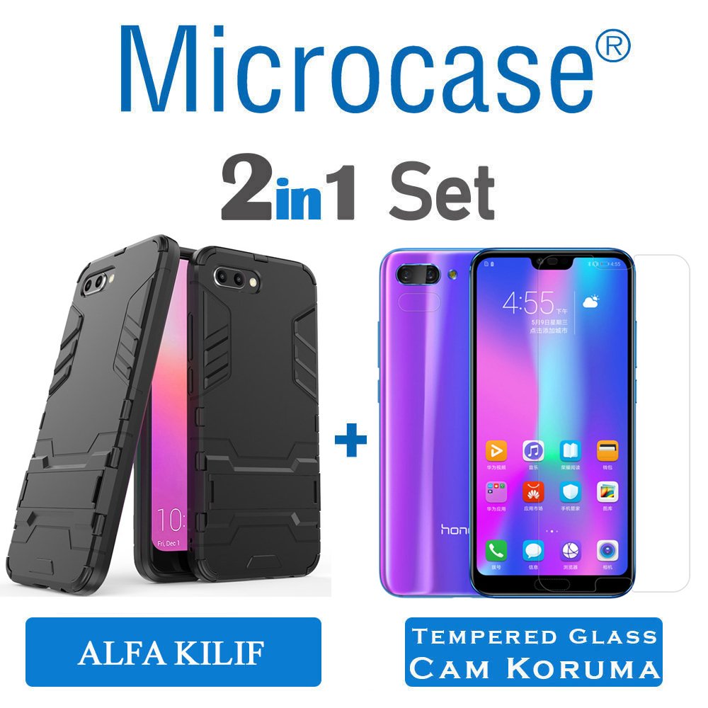 Microcase Huawei Honor 10 Alfa Armor Kılıf + Ekran Koruma