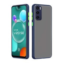 Microcase Vivo V20 SE London Serisi Darbeye Dayanıklı Kılıf - Buzlu Mavi