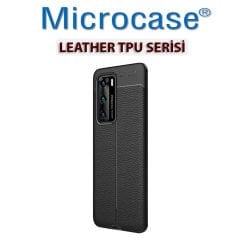 Microcase Huawei P40 Leather Tpu Silikon Kılıf - Siyah