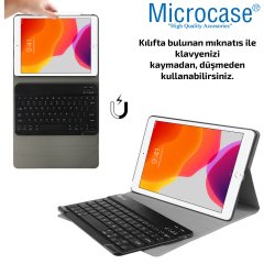 Microcase iPad 7.Nesil 10.2 2019 - iPad Pro 10.5 Bluetooth Klavyeli Standlı Kılıf - BKK1