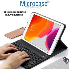 Microcase iPad 7.Nesil 10.2 2019 - iPad Pro 10.5 Bluetooth Klavyeli Standlı Kılıf - BKK1