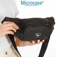 Microcase Unisex Kulaklık Çıkışlı  Su Geçirmez 3 Gözlü Çapraz Askılı  Göğüs Omuz ve Bel Çantası-AL4437