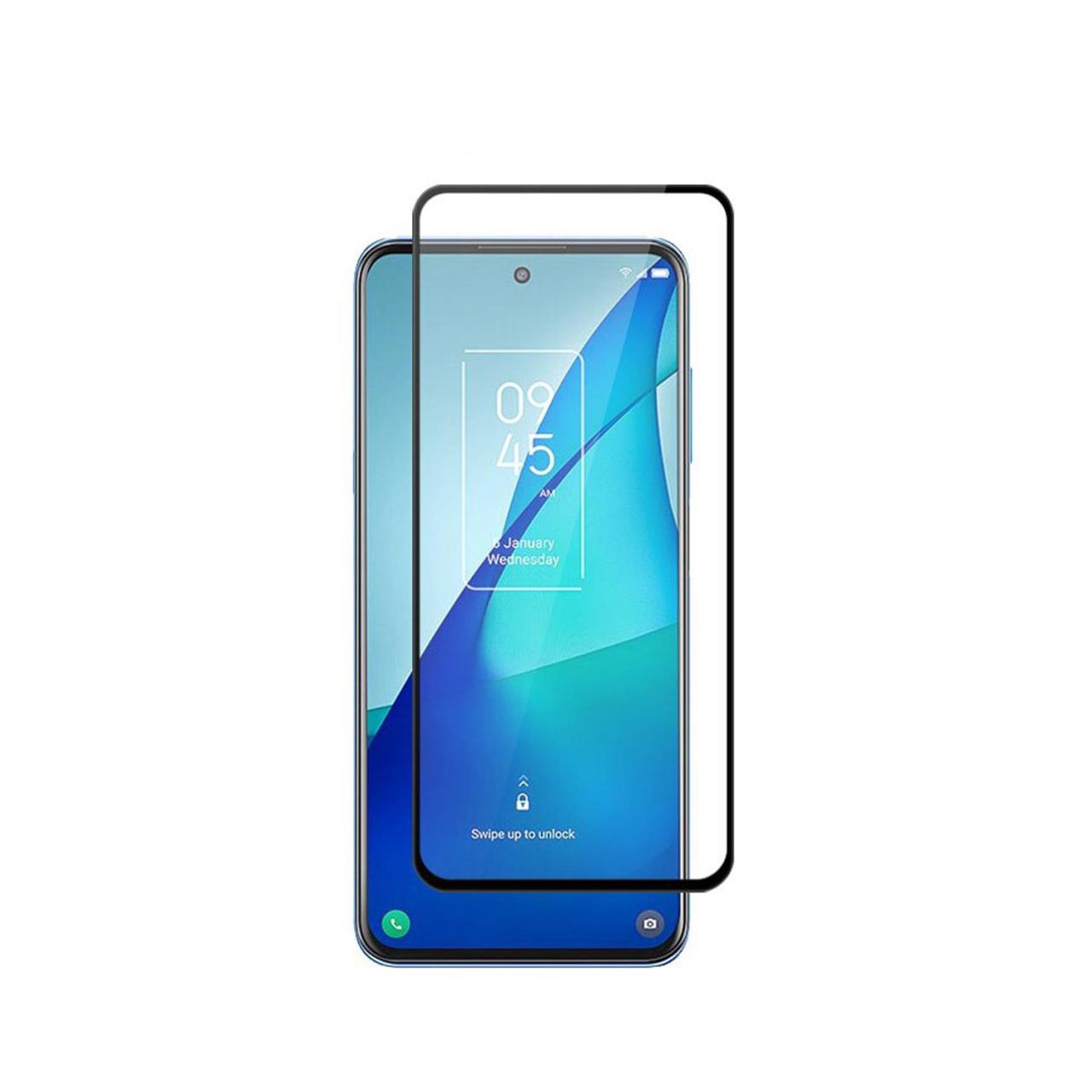 Microcase TCL 20L Plus Tam Kaplayan Çerçeveli Ekran Koruma Siyah