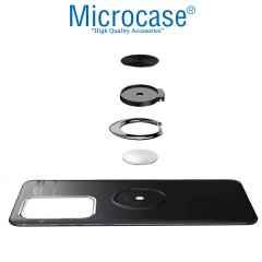 Microcase Samsung Galaxy S20 Ultra Focus Serisi Yüzük Standlı Silikon Kılıf - Siyah