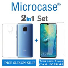 Huawei Mate 20 X 0.2 mm İnce Silikon Kılıf + CAM (SEÇİN)