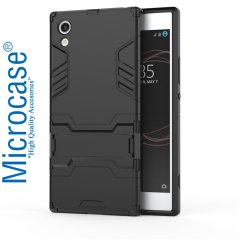 Microcase Sony Xperia XA1 Alfa Armor Standlı Kılıf + Ekran Koruma