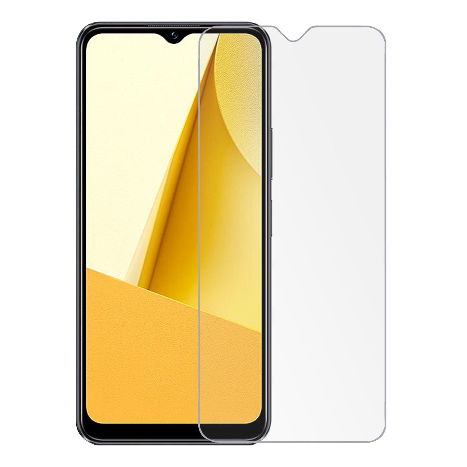 Microcase Vivo Y16 4G 2022 Tempered Glass Cam Ekran Koruyucu - AL3269