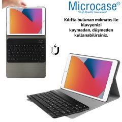 Microcase iPad 8.Nesil 10.2 2020 Tablet Bluetooth Klavyeli Standlı Kılıf - BKK1