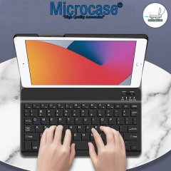 Microcase iPad 8.Nesil 10.2 2020 Tablet Bluetooth Klavyeli Standlı Kılıf - BKK1