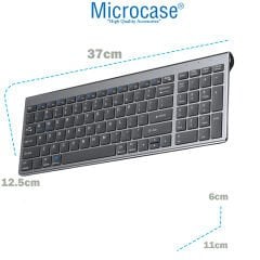 Microcase 2in1 Kablosuz 2.4g ve Bluetooth Wireless Klavye Mouse Set + Türkçe Sticker AL4173