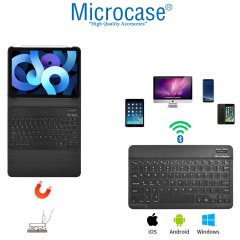 Microcase iPad Air 4.Nesil 10.9 2020 Tablet Bluetooth Klavyeli Standlı Kılıf - BKK1