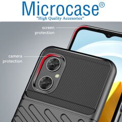 Microcase Xiaomi Poco M5 Thunder Serisi Darbeye Dayanıklı Silikon Kılıf - Siyah AL3421