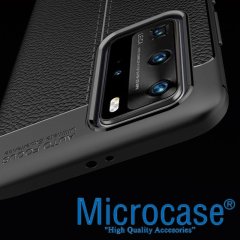Microcase Huawei P40 Pro Leather Tpu Silikon Kılıf - Siyah