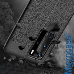 Microcase Huawei P40 Pro Leather Tpu Silikon Kılıf - Siyah